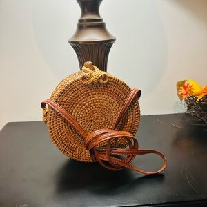 Woven Rattan Circular Bag!
